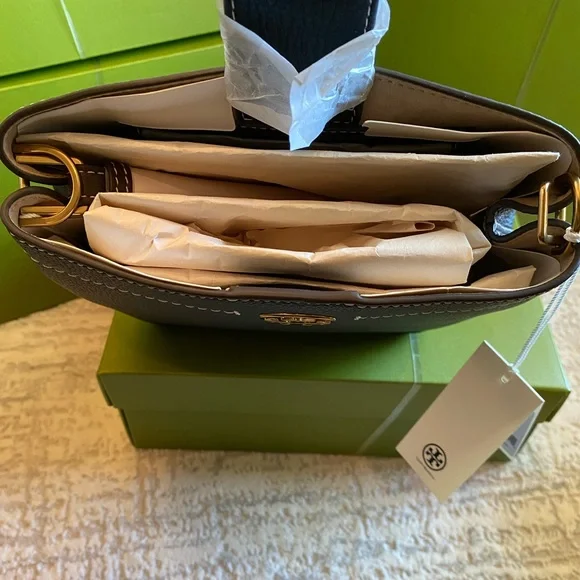 Tory Burch Black Leather Bucket Bag - Picture 9 of 10